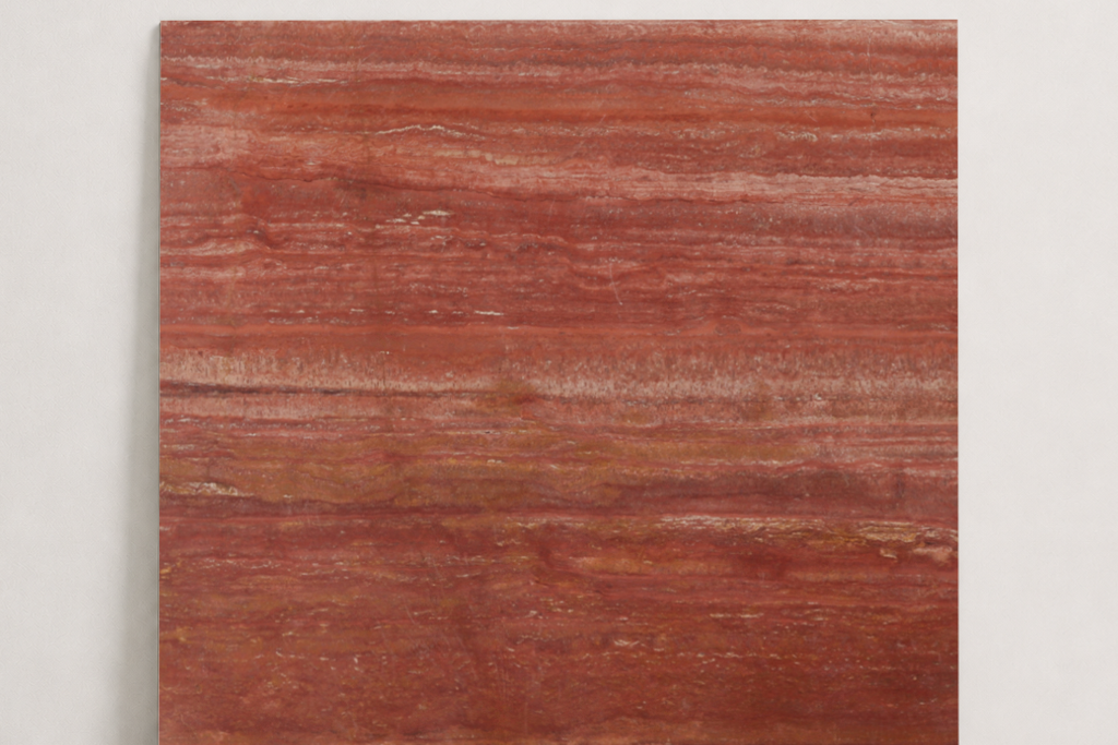 TILE RED LEATHER TRAVERTINE 36" x 36" x 3/4 VEIN CUT