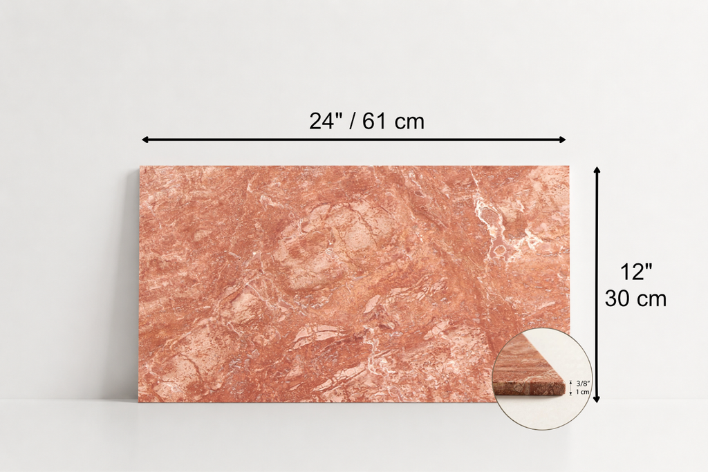 TILE RED LEATHER TRAVERTINE 12" x 24" x 3/8 CROSS CUT