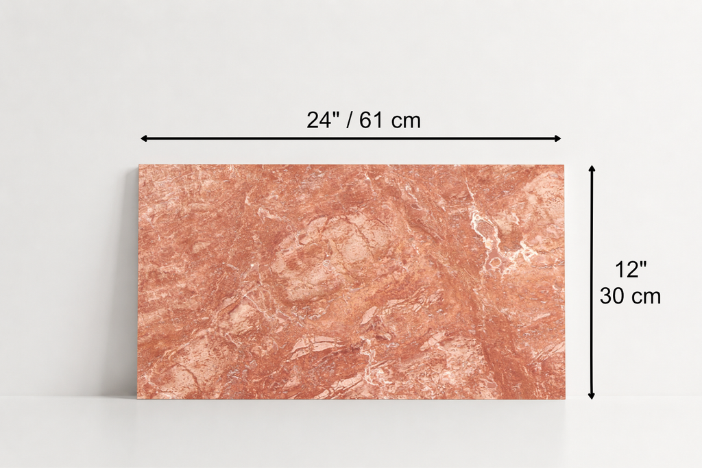 PAVER RED LEATHER TRAVERTINE 12" X 24" X 1 1/4" CROSS CUT