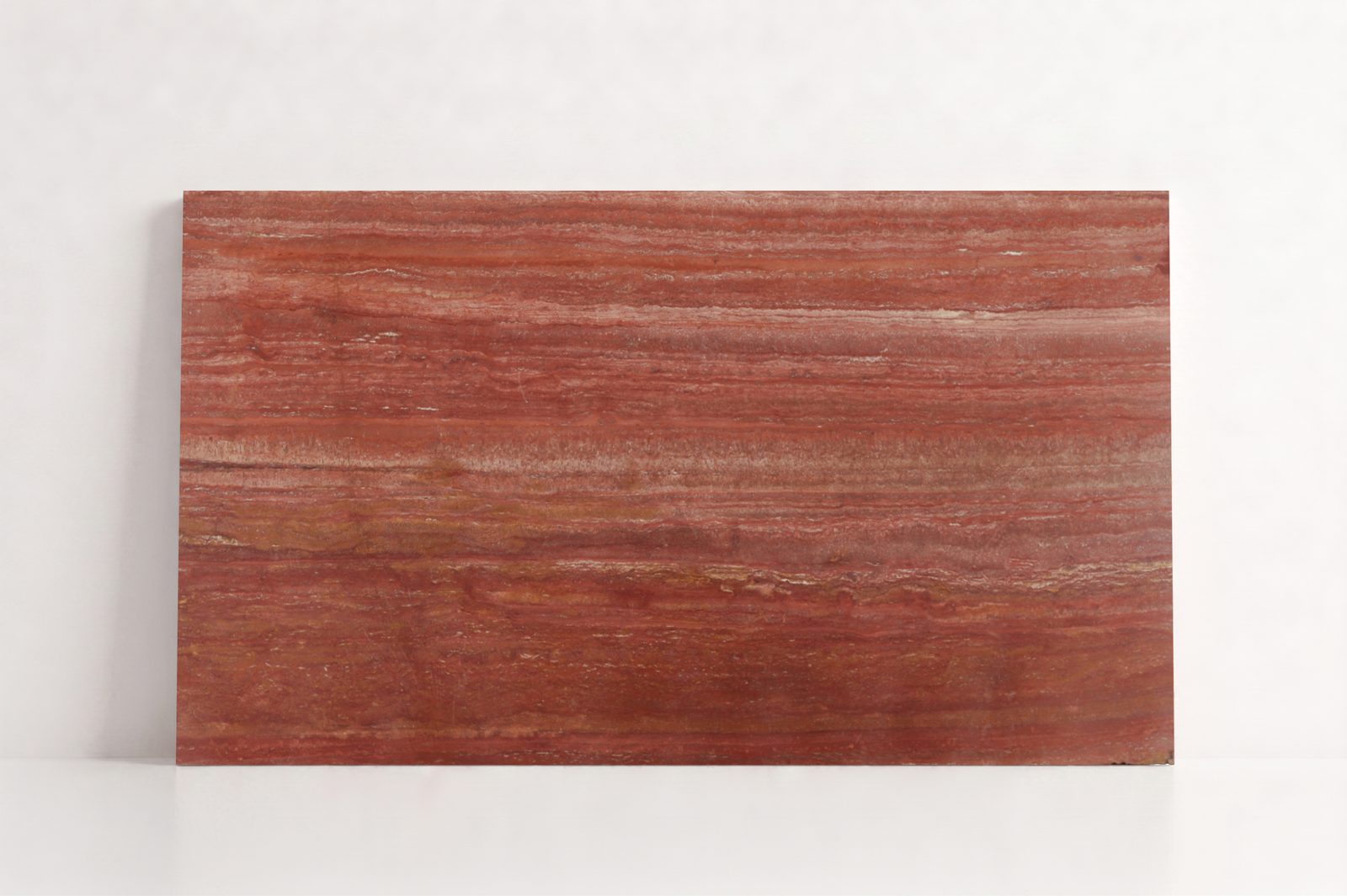 TILE RED LEATHER TRAVERTINE 36" x 48" x 3/4 VEIN CUT