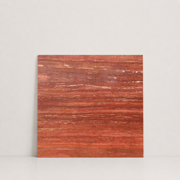 TILE RED POLISHED TRAVERTINE 18