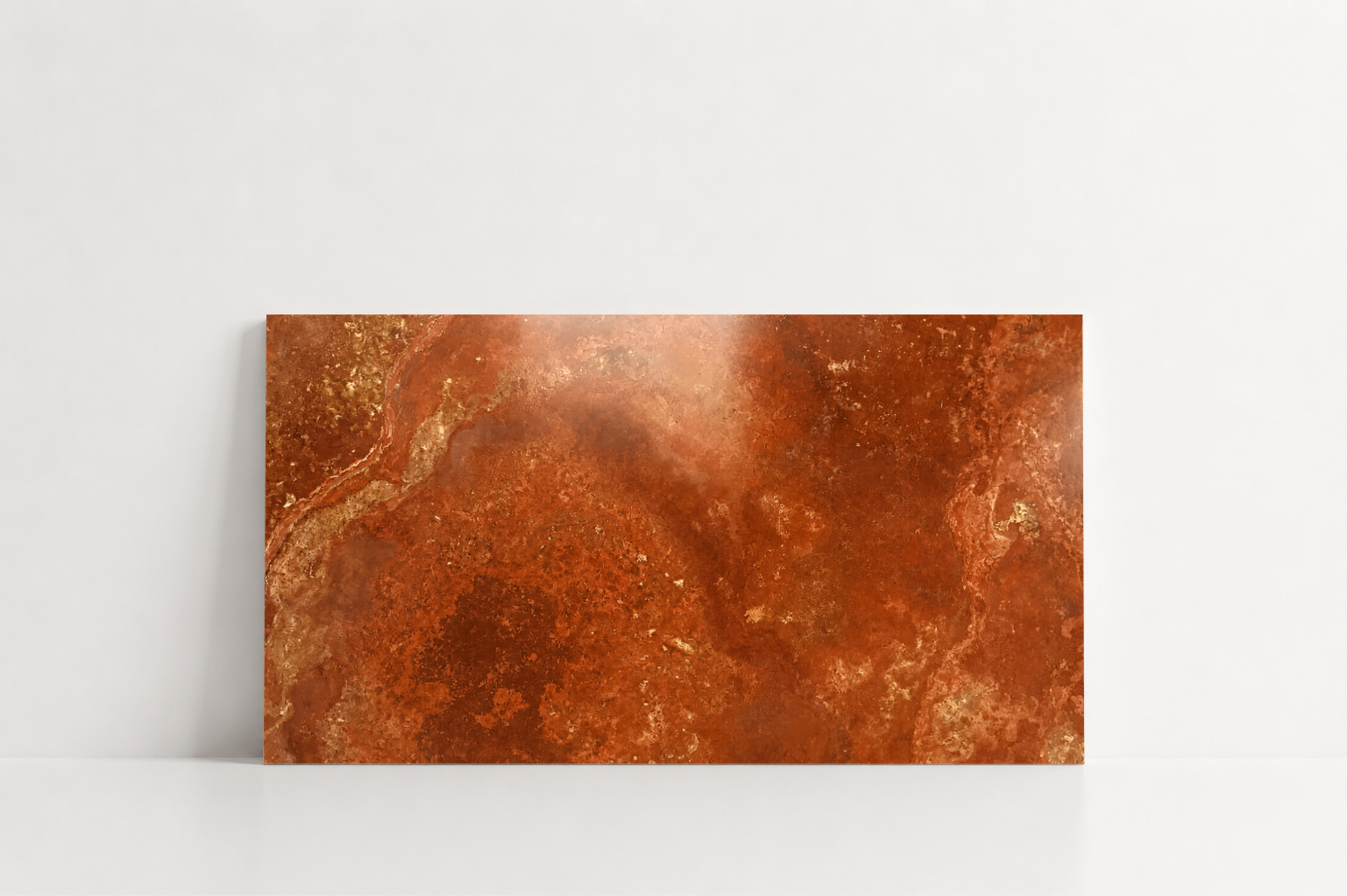 TILE RED POLISHED TRAVERTINE 12" x 24" x 3/4 CROSS CUT