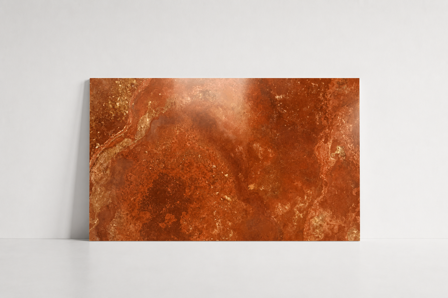 TILE RED POLISHED TRAVERTINE 24" x 36" x 3/4 CROSS CUT