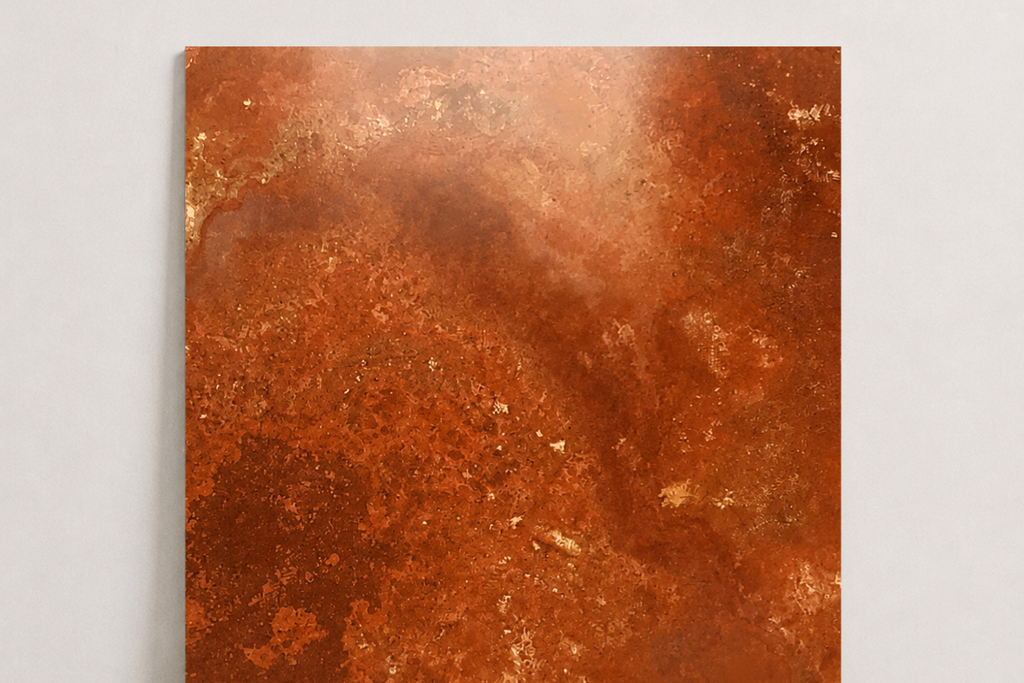 TILE RED POLISHED TRAVERTINE 36" x 36" x 3/4 CROSS CUT