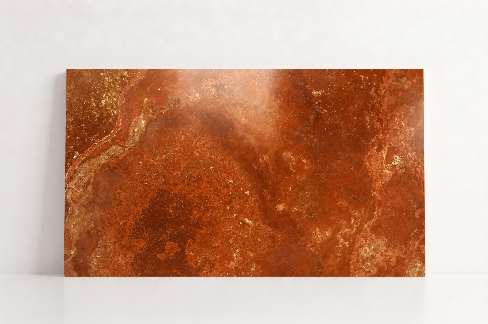 TILE RED POLISHED TRAVERTINE 36" x 48" x 3/4 CROSS CUT