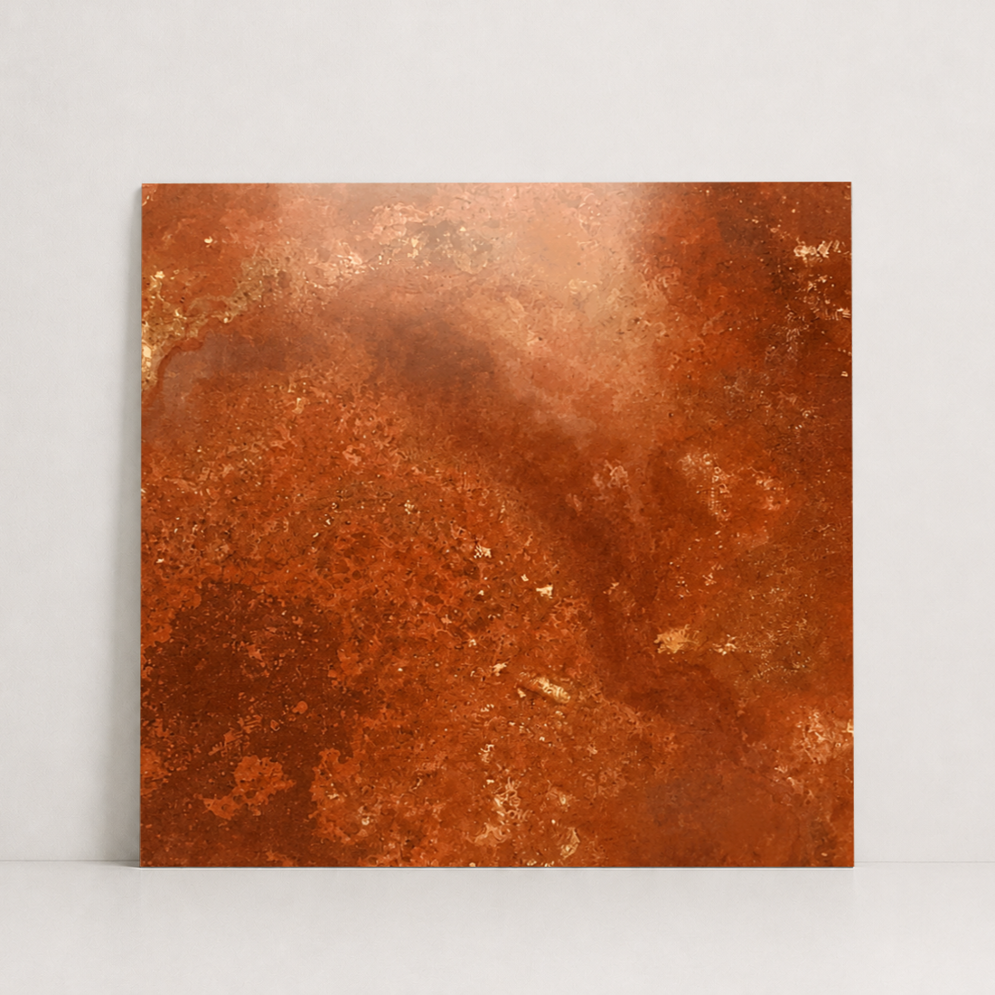 TILE RED POLISHED TRAVERTINE 48" x 48" x 3/4 CROSS CUT