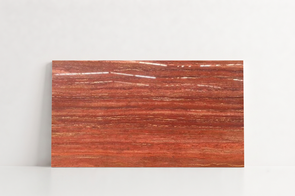 TILE RED POLISHED TRAVERTINE 18