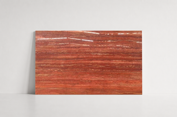 TILE RED POLISHED TRAVERTINE 24