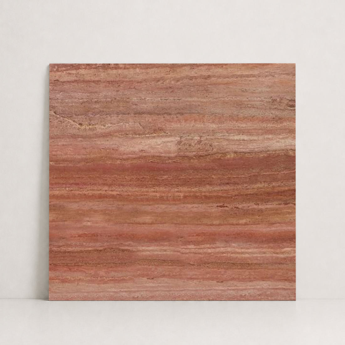 TILE RED SANDBLASTED TRAVERTINE 48" x 48" x 3/4 VEIN CUT