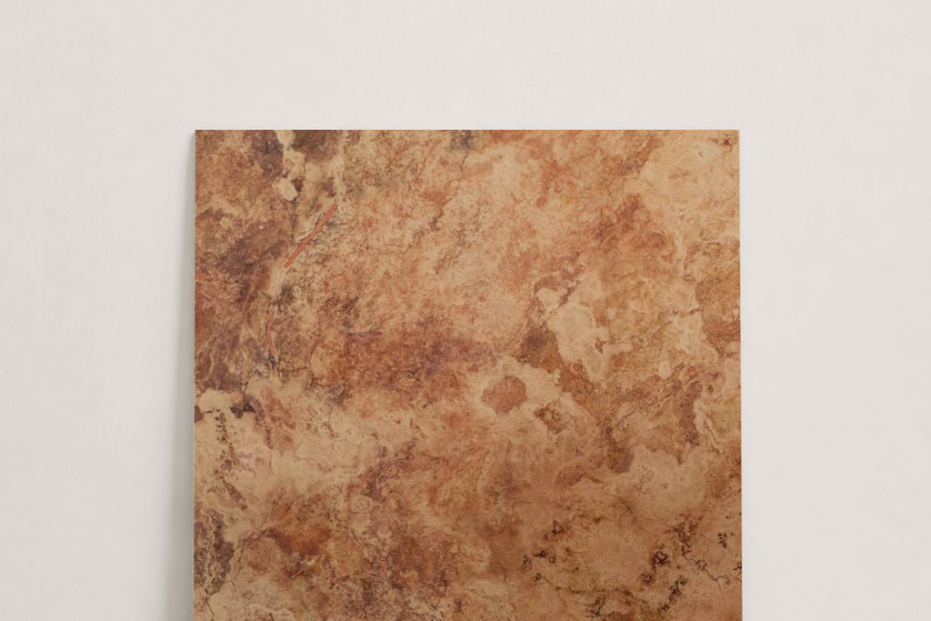 TILE RED SANDBLASTED TRAVERTINE 18" x 18" x 3/4 CROSS CUT