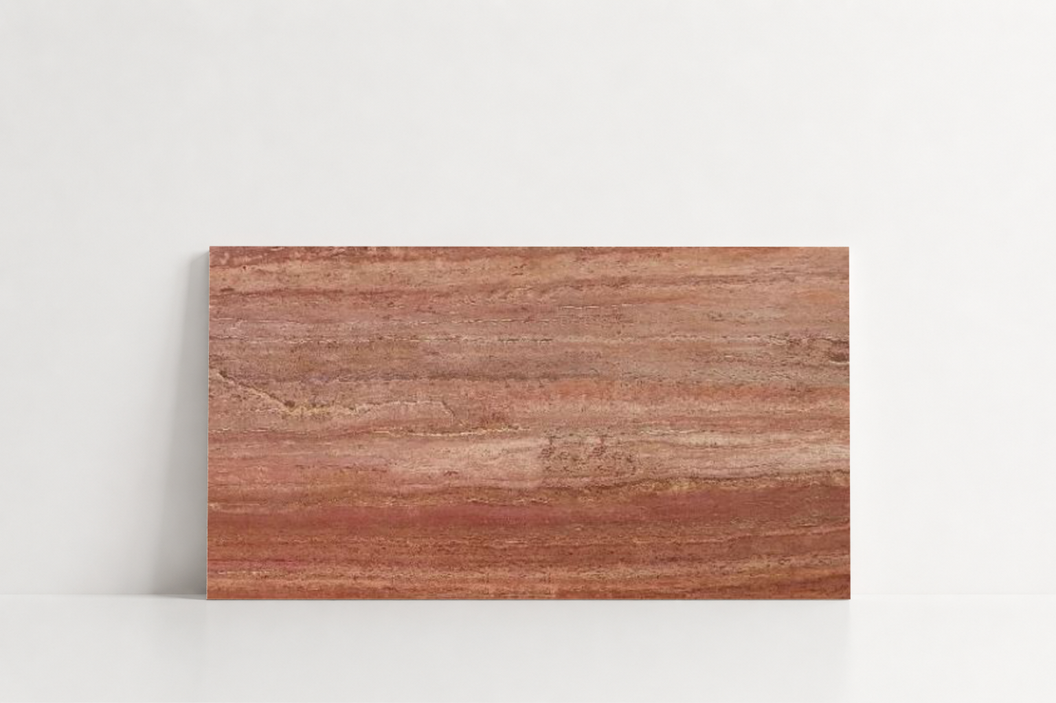 PAVER RED SANDBLASTED TRAVERTINE 12" X 24" X 1 1/4" VEIN CUT