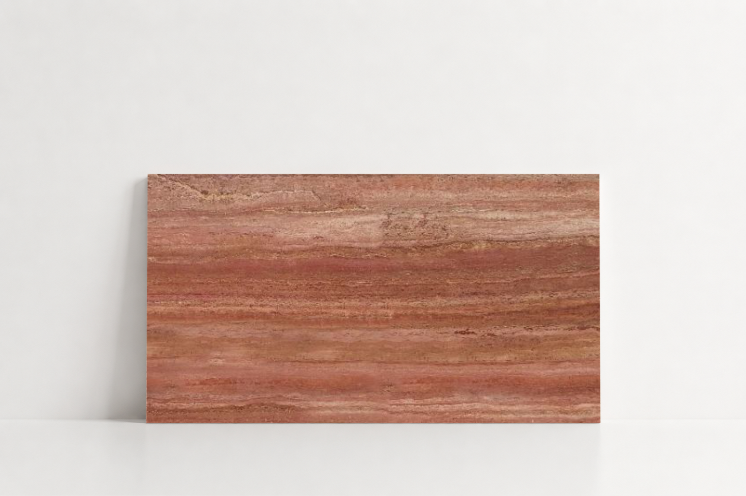 TILE RED SANDBLASTED TRAVERTINE 12" x 24" x 3/8 VEIN CUT