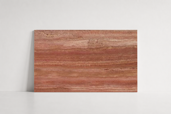 TILE RED SANDBLASTED TRAVERTINE 24