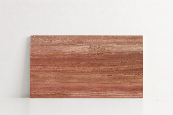 TILE RED SANDBLASTED TRAVERTINE 24