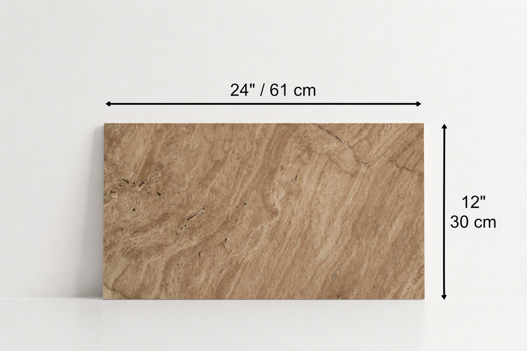 PAVERS SERPENTINE HAMMERED TRAVERTINE 12" X 24" X 1 1/4" CROSS CUT