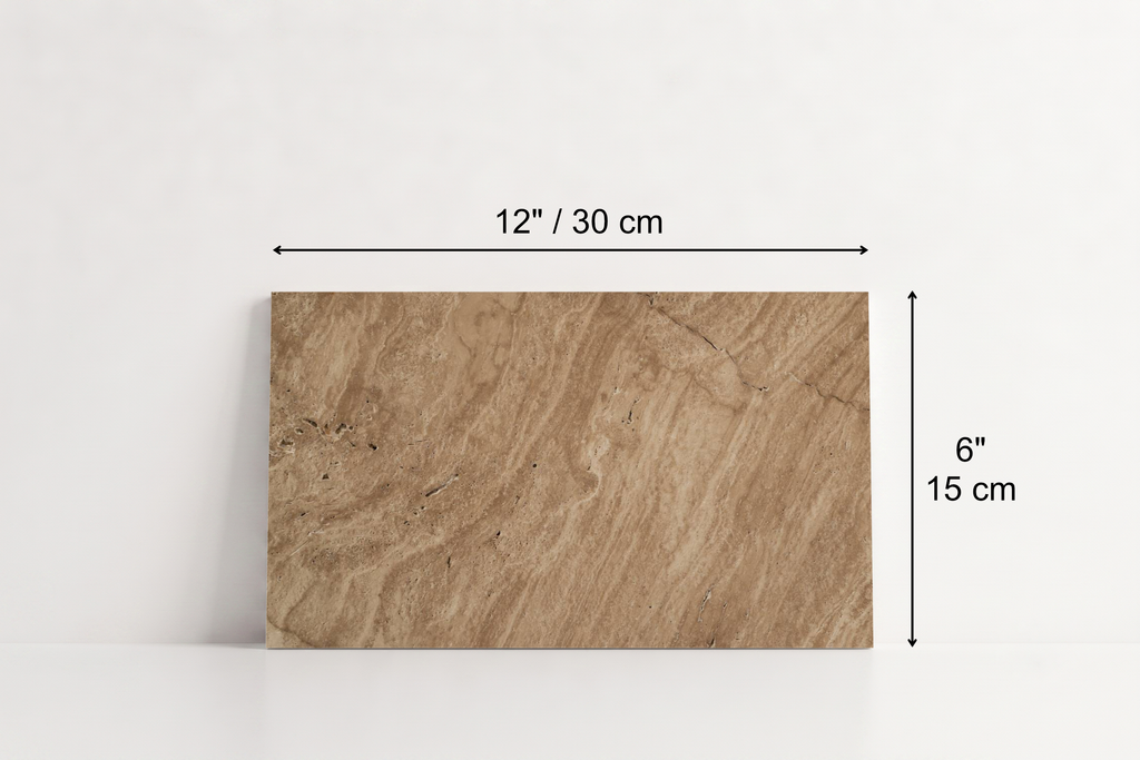 PAVERS SERPENTINE HAMMERED TRAVERTINE 6" X 12" X 1 1/4" CROSS CUT