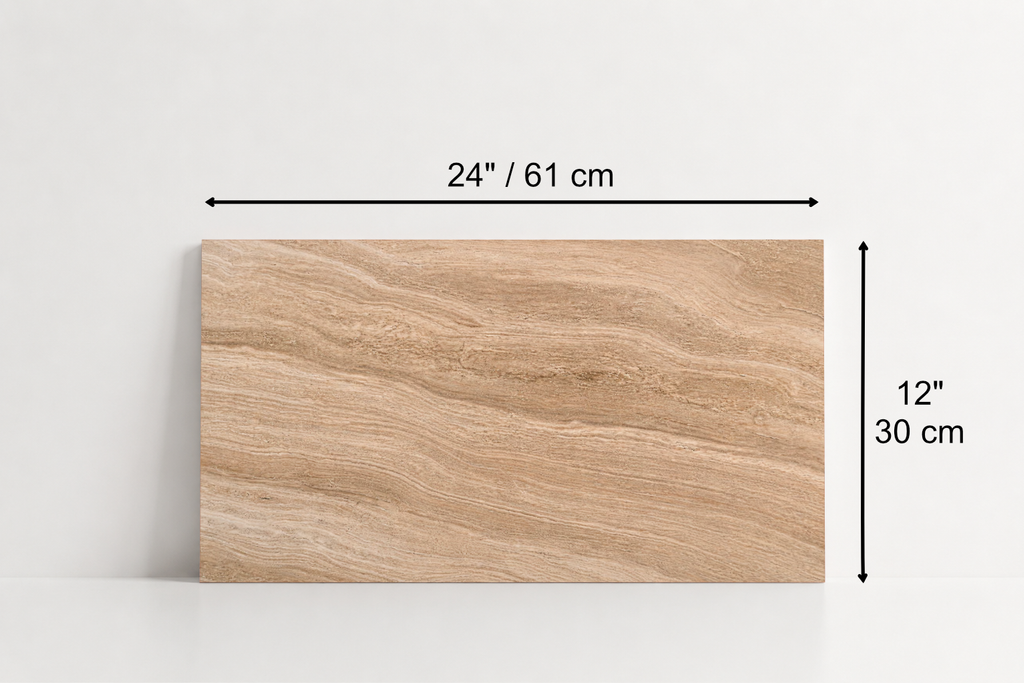 PAVERS SERPENTINE HONED TRAVERTINE 12" X 24" X 1 1/4" CROSS CUT