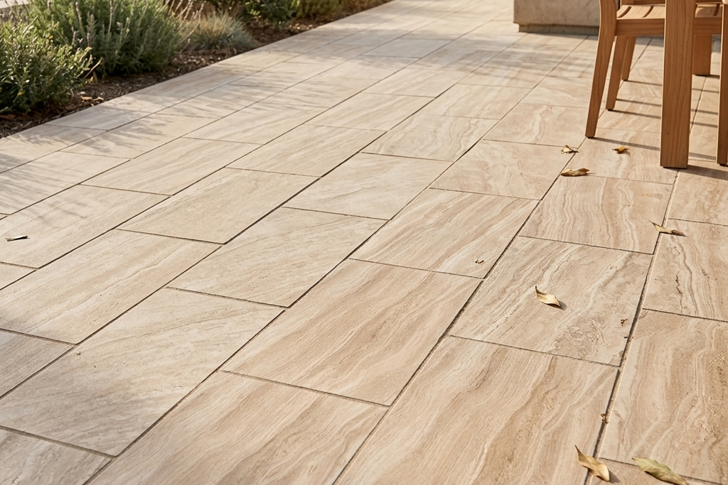 PAVERS SERPENTINE HONED TRAVERTINE 6" X 12" X 1 1/4" CROSS CUT