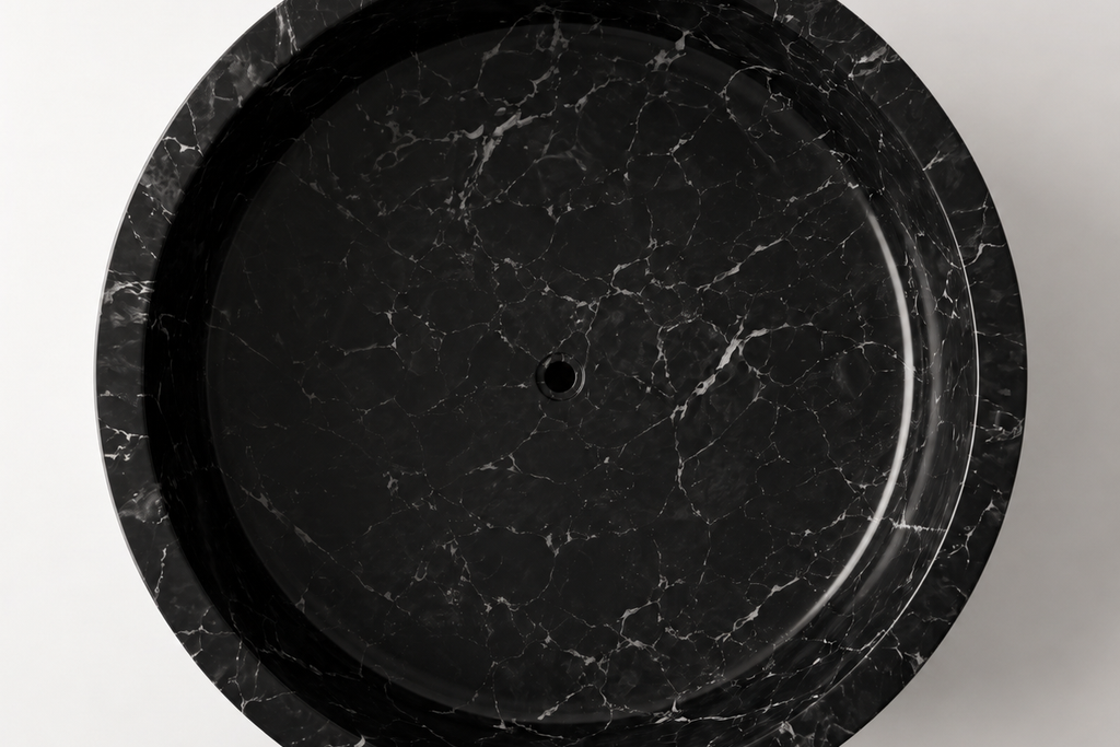 Stone Marble Black Stone Bathtub in Japanese Soaking Tub style 2 person extra Large