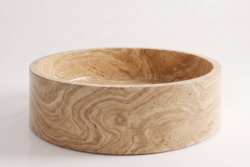 Stone  Travertine Serpentine Bathtub in Japanese Soaking Tub style 2 person extra Large