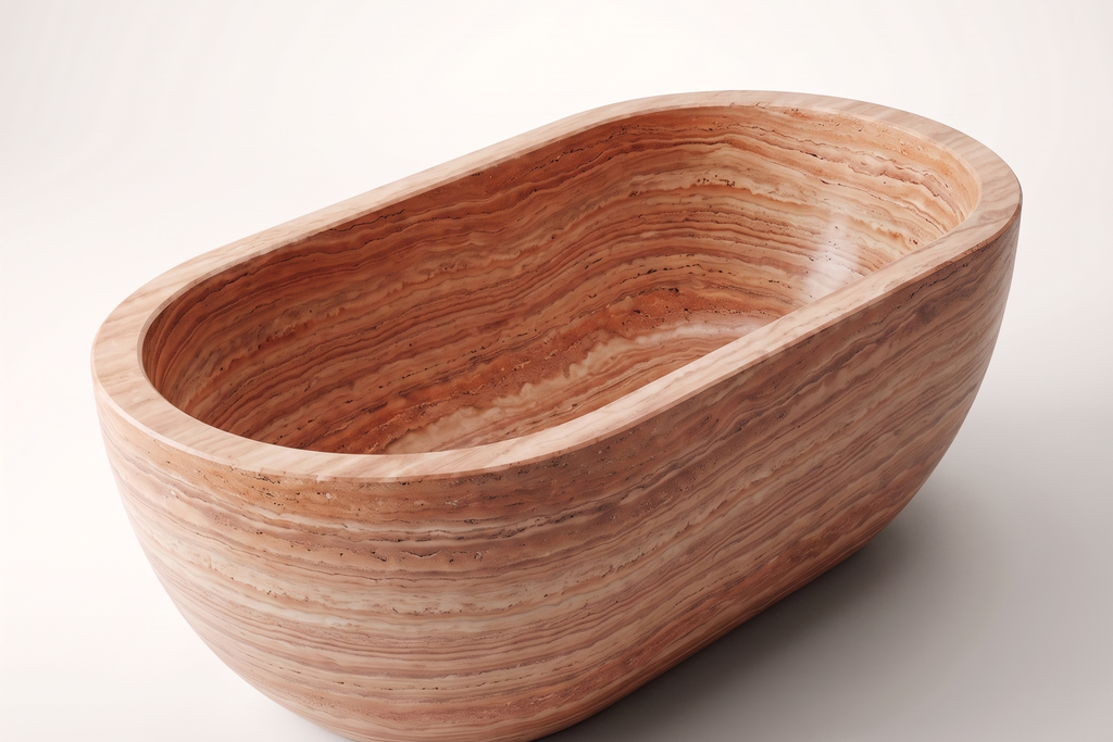 Natural Stone Red Bathtub
