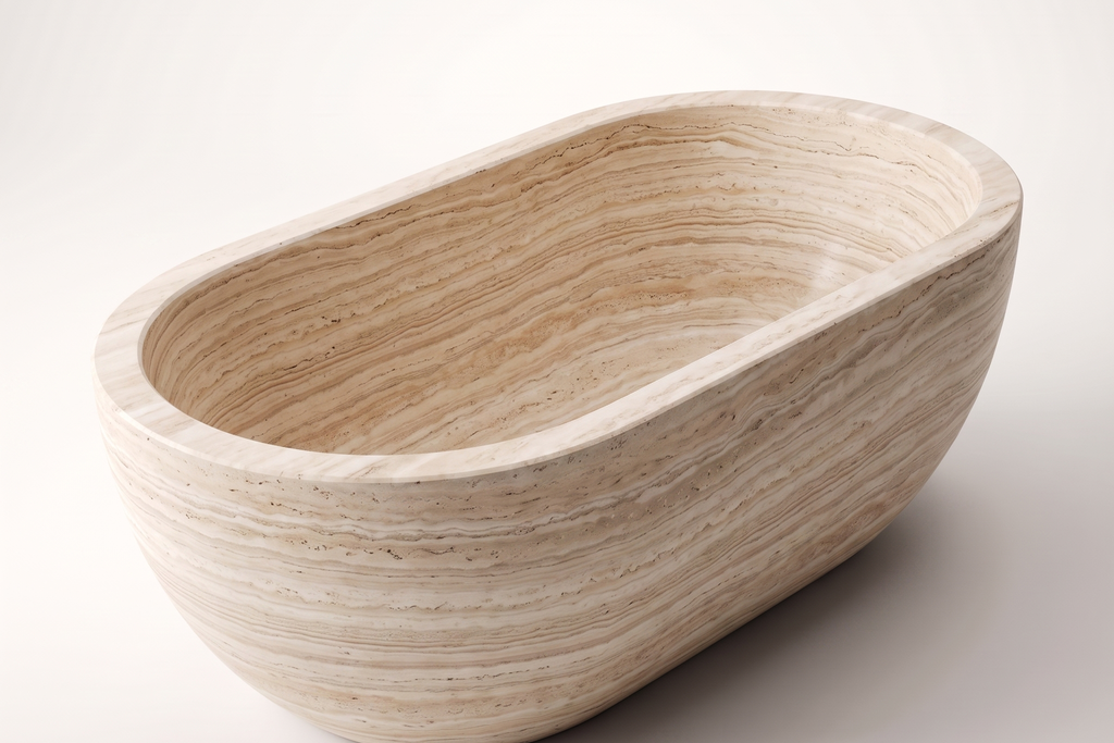 Natural Stone Beige Bathtub