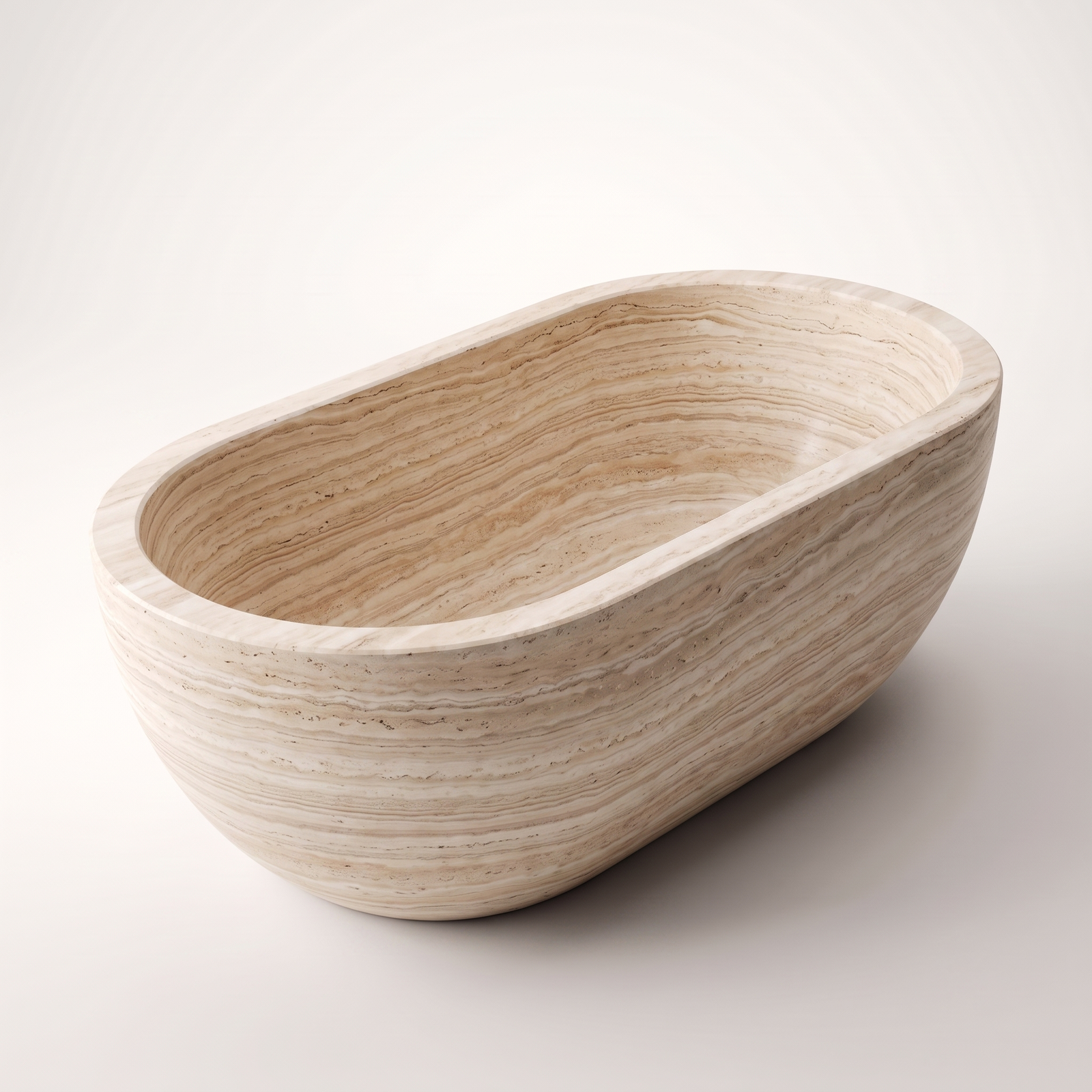 natural stone beige bathtub