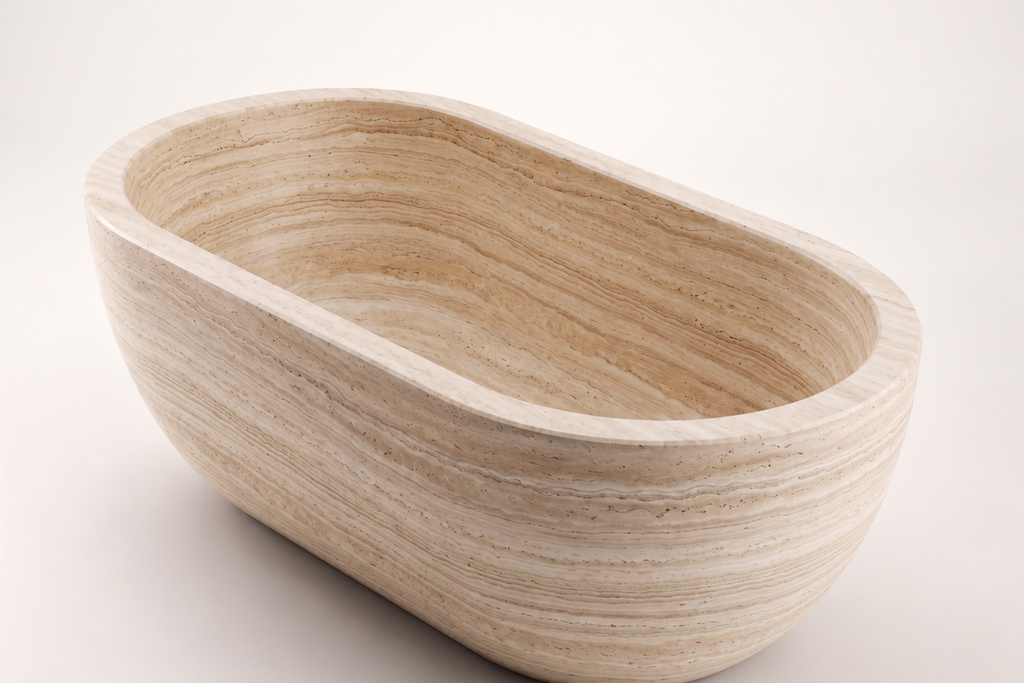 Natural Stone Beige Bathtub