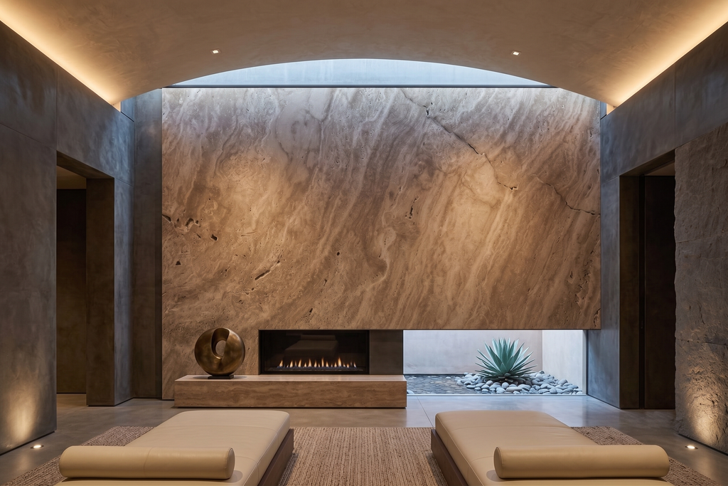 TILE SERPENTINE HAMMERED TRAVERTINE 12" x 24" x 3/4 CROSS CUT
