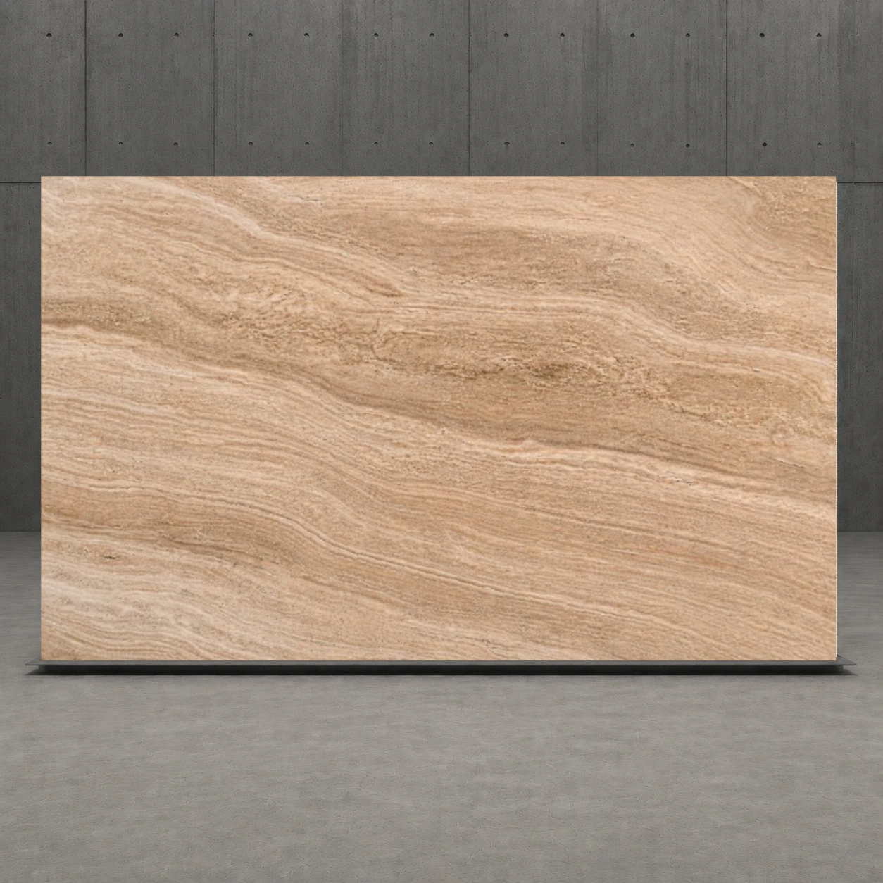 SLAB SERPENTINE HONED TRAVERTINE 71" x 100" x 3/4" CROSS CUT