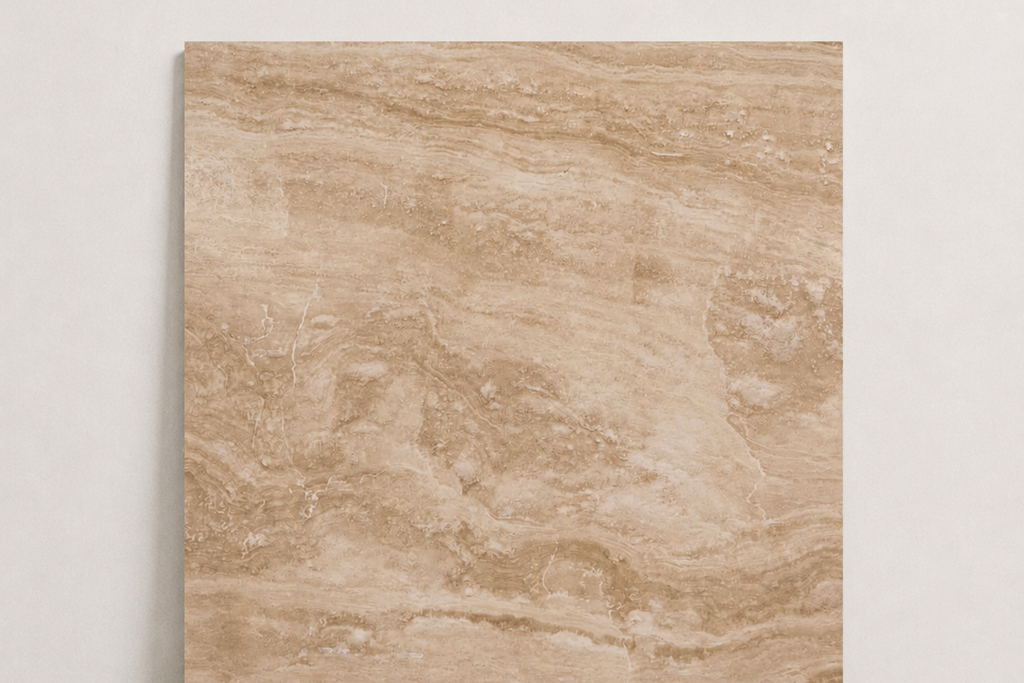 TILE SERPENTINE POLISHED TRAVERTINE 36" x 36" x 3/4 CROSS CUT