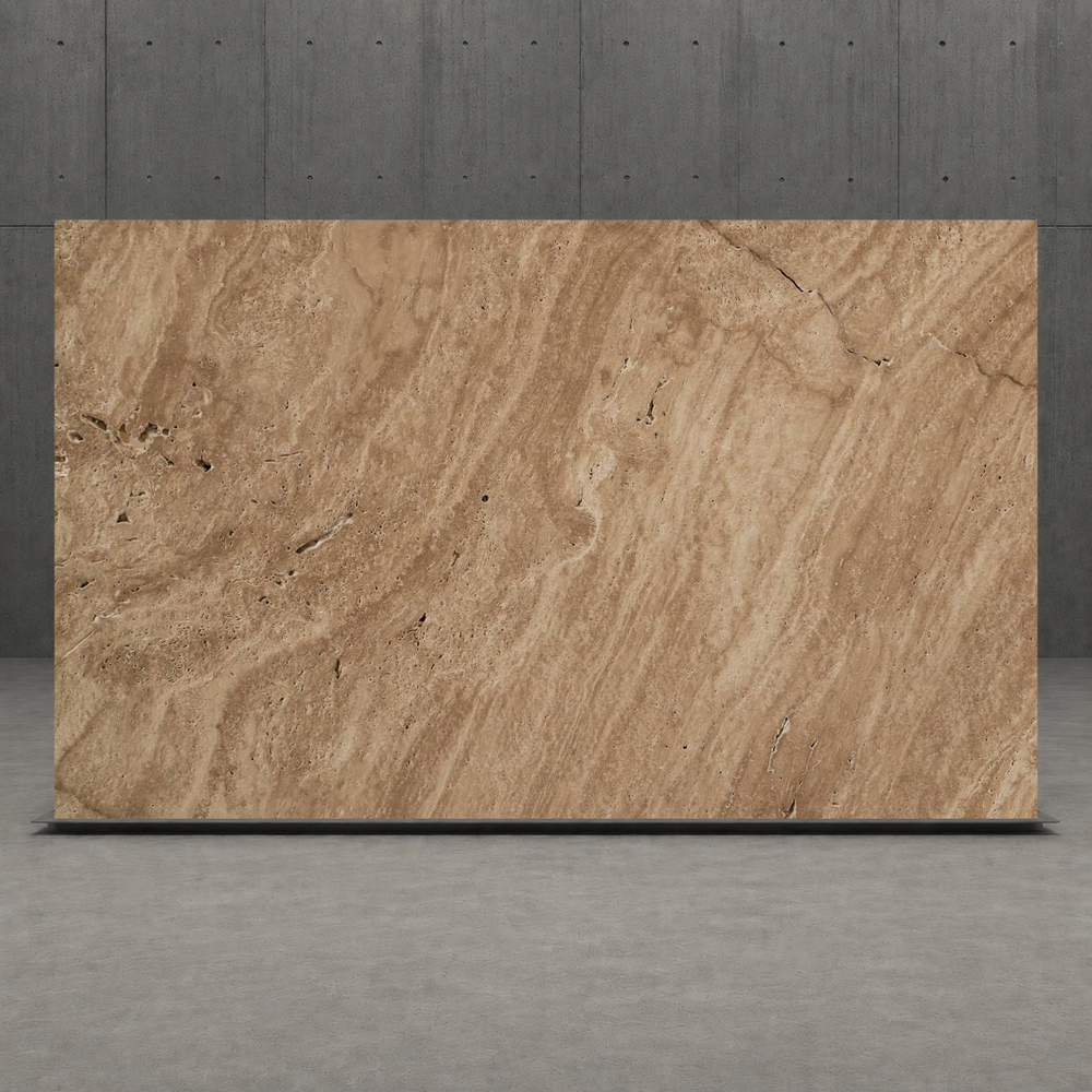 SLAB SERPENTINE HAMMERED TRAVERTINE 71" x 100" x 3/4" CROSS CUT