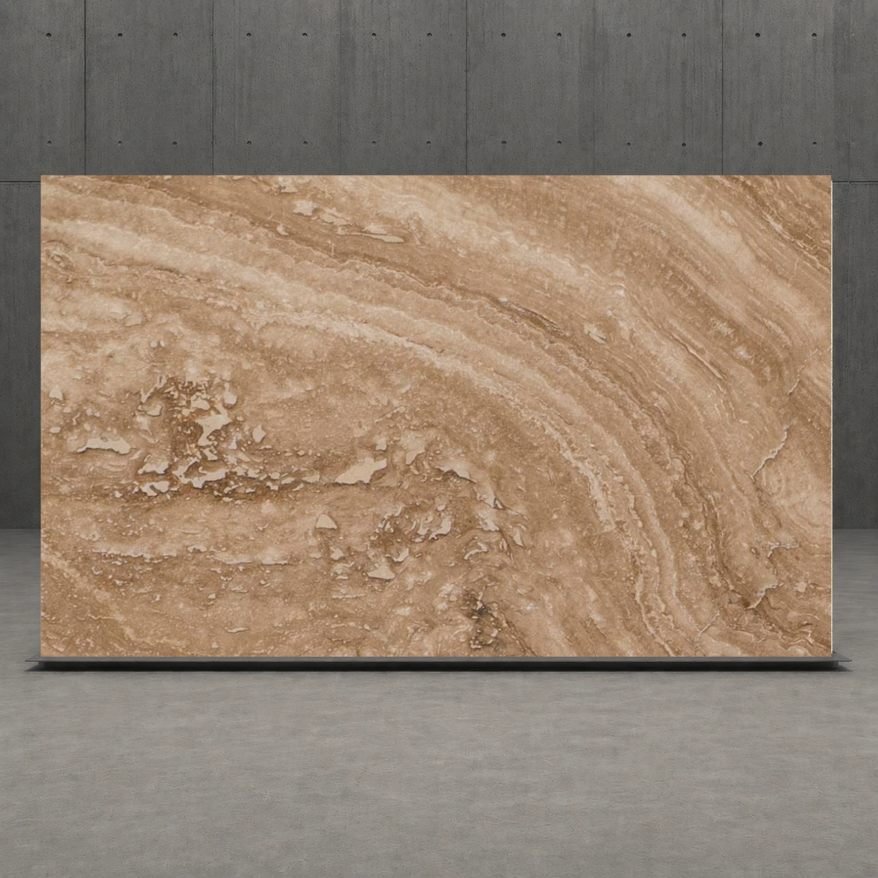 SLAB SERPENTINE LEATHER TRAVERTINE 71" x 100" x 3/4" CROSS CUT