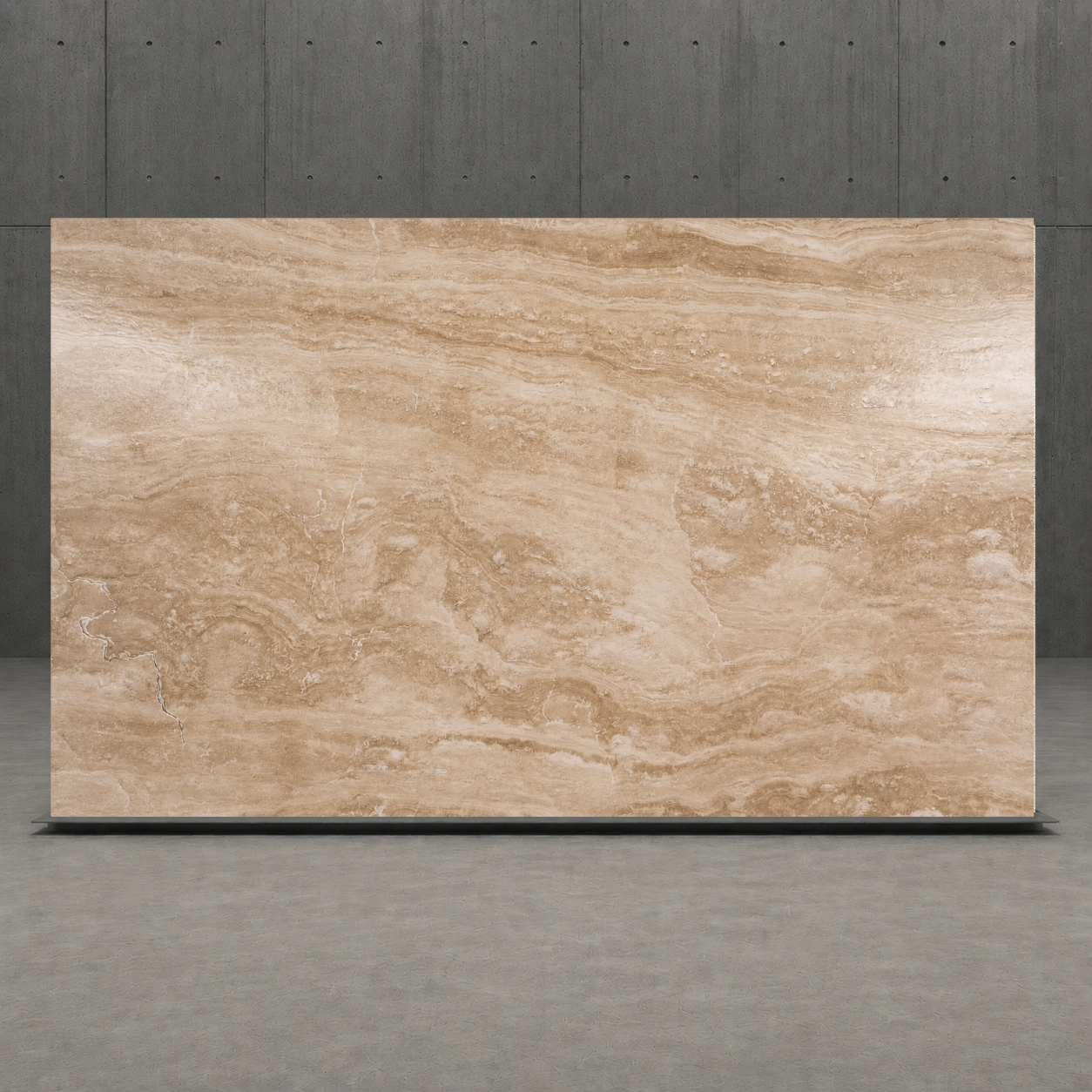 SLAB SERPENTINE POLISHED TRAVERTINE 71" x 100" x 3/4" CROSS CUT